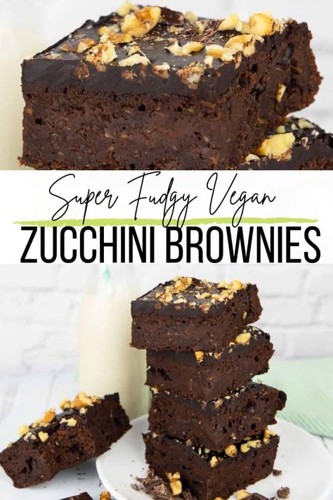 Vegetarian Dessert Recipes, Vegan Zucchini Brownies, Zucchini Vegan, Kid Friendly Vegetarian Recipes, Vegetarian Recipes Dessert, Zucchini Brownies, Vegetarian Desserts, Vegan Zucchini, Best Vegetarian Recipes