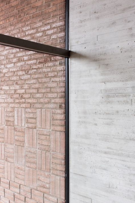 Saunalahti School by Verstas Architects Interior Brick, Fredrikstad, Brick Detail, Concrete Bricks, Brick Architecture, Brick Facade, Brick Patterns, Brick Building, Facade Architecture