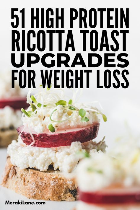 Fig And Ricotta Toast, Ricotta Snacks Healthy, Vegetarian Recipes With Ricotta Cheese, Ricotta Cheese On Toast, Ricotta Cheese Toast Recipes, Low Calorie Ricotta Recipes, Healthy Recipes With Ricotta, Ricotta Toast Recipes Breakfast, Ricotta Toast Ideas