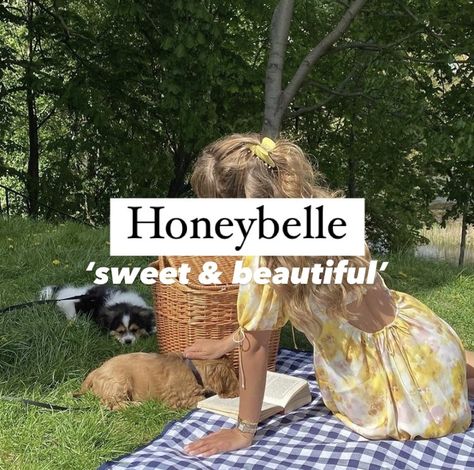 Baby girl name Honeybelle. Cottagecore girl name. Flower name. Fruit name. Honey Names Ideas, Honey Name, Fancy Names, Aesthetic Name, Summer Names, Fantasy Character Names, Female Character Names, Fruit Names, Cute Nicknames