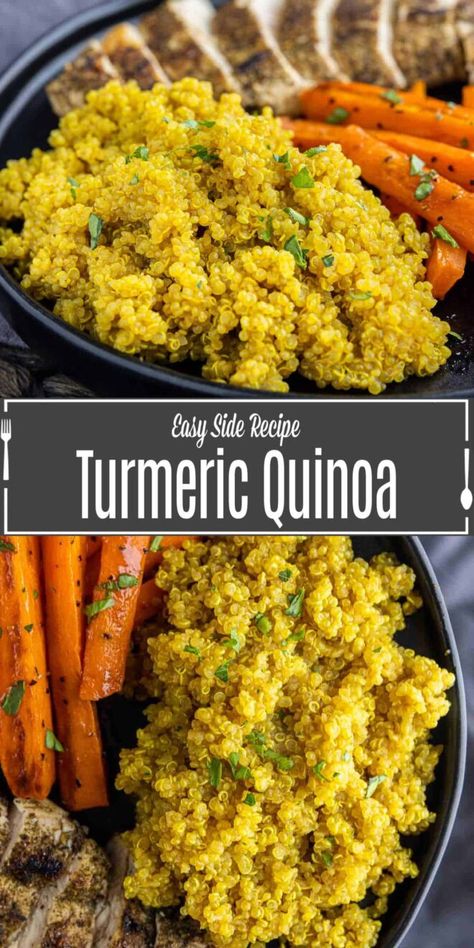 Quinoa Flavoring Recipes, Flavored Quinoa Recipes, Healthy Quinoa Side Dish, Quinoa Side Dish Recipes, Flavor Quinoa, Flavored Quinoa, Quinoa Recipes Side Dish, Turmeric Quinoa, Fertility Food