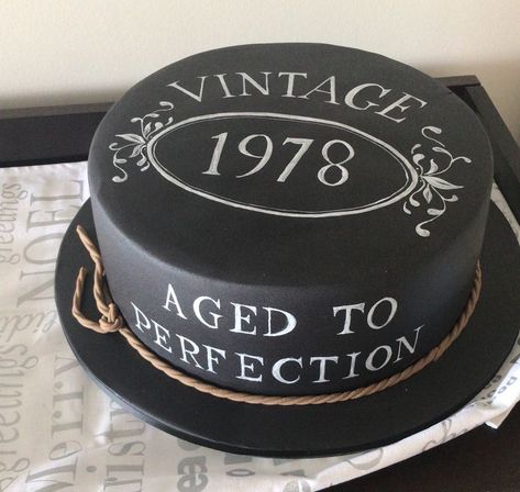 Aged To Perfection Cake, Birthday Cake Ideas For Men, Happy Bday Cake, Cake Ideas For Men, 50th Birthday Cakes For Men, Twins Cake, 50th Cake, 42nd Birthday, Turning 40