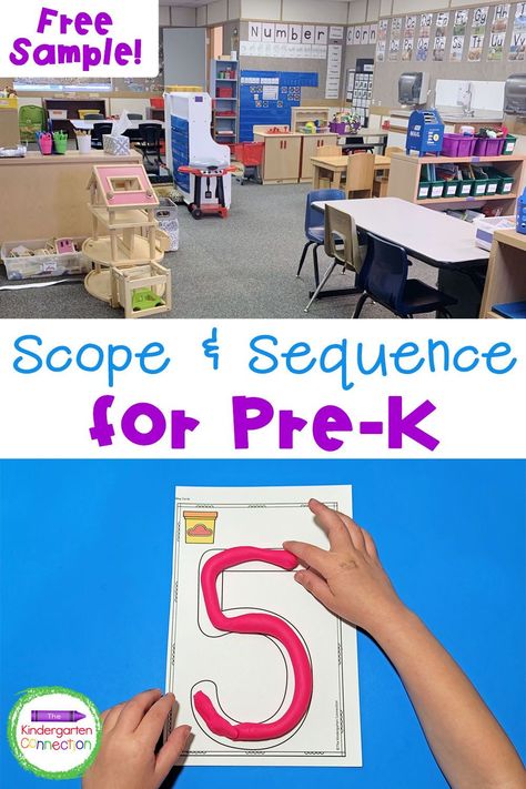 Make lesson planning easy with our Scope and Sequence packs. Try a sample for FREE! Hands-on activities for your Pre-K classroom. Pre K Classroom, Recess Time, Classroom Routines And Procedures, Scope And Sequence, Time Lessons, Kindergarten Freebies, Classroom Routines, Teacher Support, Kindergarten Lesson Plans