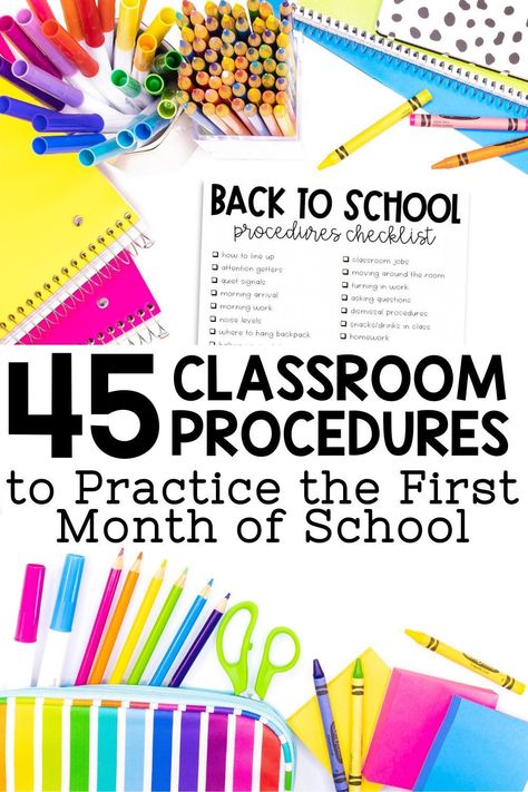 Discover four teaching tips to ease the stress of the first few weeks of school! Receive guidance on organizing your classroom and fostering a sense of community during back to school. Learn how to effectively prep and plan for the first week using FREE planning templates. Ensure you cover all necessary classroom procedures with a FREE back-to-school checklist for successful classroom management. Dive in for more details and claim your two FREEBIES! Teaching Classroom Procedures, School Procedures, Build Classroom Community, Back To School Checklist, Effective Classroom Management, Teaching Boys, Classroom Management Plan, School Checklist, Teaching Second Grade