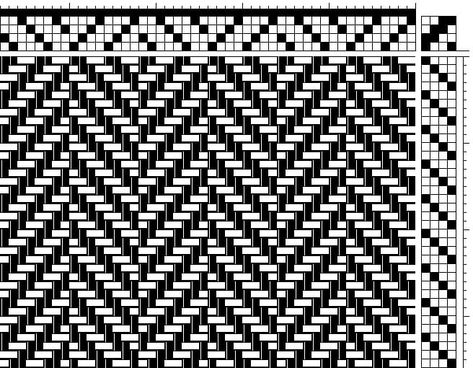 Herringbone Weaving Draft, Weaving Patterns Loom, Weaving Patterns Design, Twill Pattern, Textures Murales, Weaving Loom Diy, Celtic Weave, Rigid Heddle Weaving, Weaving Drafts