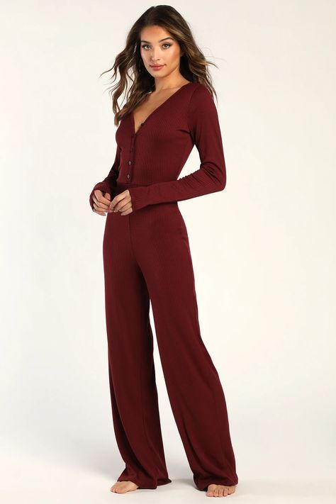 Winter Jumpsuits, Lounge Jumpsuit, Winter Jumpsuit, Lulu Fashion, Knit Jumpsuit, Wide Pants, Cup Size, New Wardrobe, Stretchy Fabric