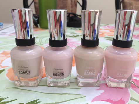 Sheer Nail Polish, Sally Hansen Nail Polish, Natural Nails Manicure, Sheer Nails, French Skincare, Sally Hansen Nails, Pink Polish, Nail Polish Brands, Cream Nails