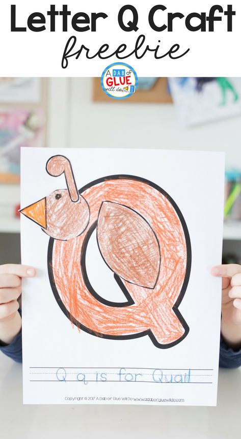 A great letter of the week activity for your kindergarten classroom! Try this Animal Alphabet Q is for Quail Craft for your letter learning! Quail Craft, Letter B Craft, B Is For Butterfly, Letter Q Crafts, B Craft, Thumbprint Crafts, Letter Book, Animal Alphabet Letters, Fun Alphabet