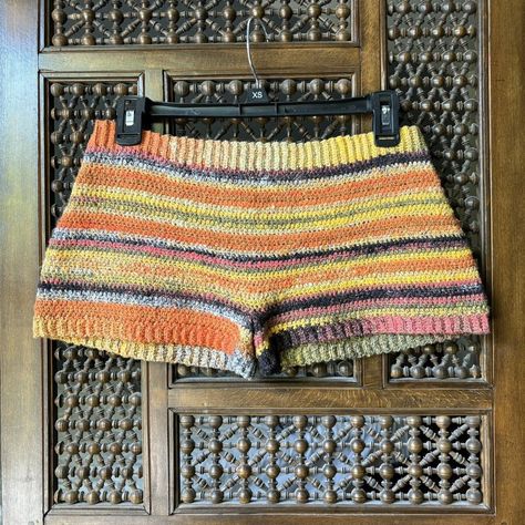 HANDMADE CROCHET STRIPED MINI SHORTS
made to order... - Depop Mini Skirt Aesthetic, Birthday Makeup Looks, Skirt Aesthetic, Kawaii Crochet, Crochet Clothing And Accessories, Crochet Shorts, Crochet Skirt, Mini Shorts, Summer Crochet