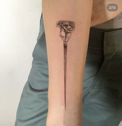 Hairpin Tattoo, Eve Tattoo, Lavender Tattoo, Drawing Stars, Killing Eve, Jodie Comer, Simplistic Tattoos, Piercing Tattoo, Mini Tattoos