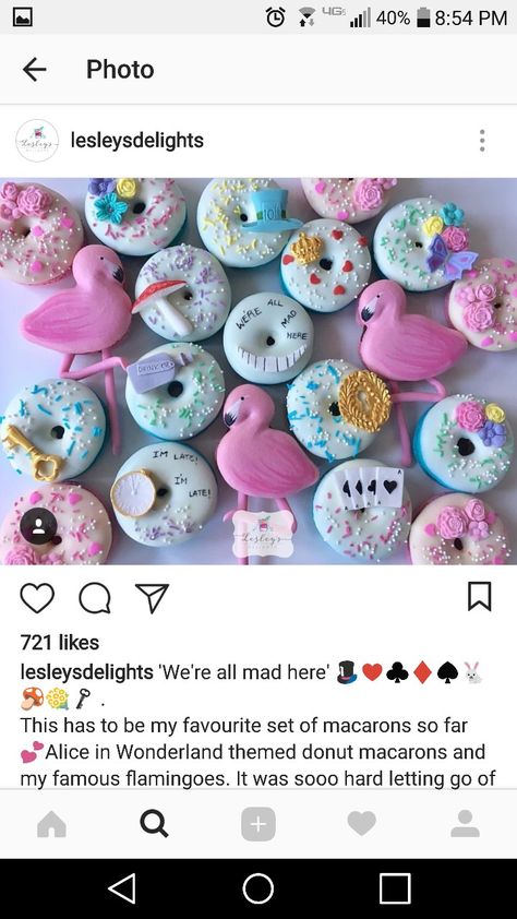 Were All Mad Here, Macarons, Alice In Wonderland, Party Time, Donuts, Flamingo, First Birthdays, Bridal Shower, Shower