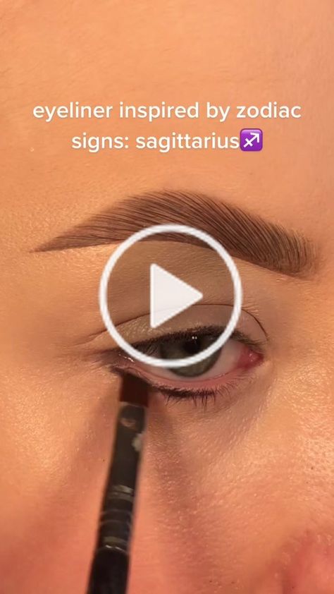 Alice King (@alicekingmakeup) has created a short video on TikTok with music Woman. | sagittarius inspired♐️✨ #makeup #eyeliner #sagittarius #zodiac #zodiacmakeup #eyelinertutorial #sagittariusmakeup #makeuptutorial | eyeliner inspired by zodiac signs: sagittarius♐️ Sagittarius Rising Makeup, Sagittarius Makeup, Zodiac Signs Sagittarius, Sagittarius Zodiac, Tiktok Fashion, Inspired Makeup, Eyeliner Tutorial, Zodiac Sagittarius, Makeup Eyeliner