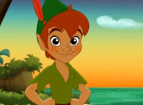 Peter Pan in Jake And The Neverland Pirates! :) Peter Pan Characters, Peter Pans Flight, Terra Do Nunca, Wendy Darling, Peter Pan Disney, Neverland Pirates, Disney Wiki, Disney Images, Baby Disney