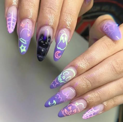 Best Nail Designs 2023, Nail Art For Long Nails, Witch Nails, Witchy Nails, Goth Nails, Her Nails, Really Cute Nails, Nails 2023, Spring Nail Art