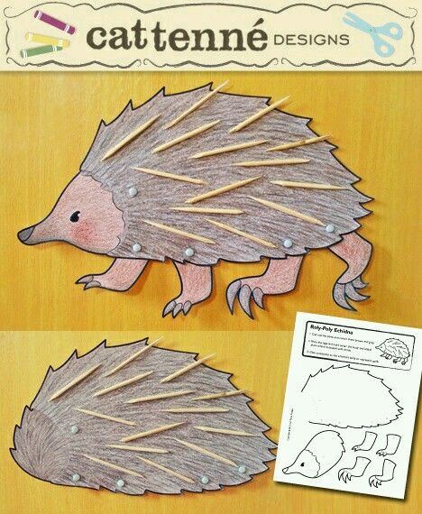 Echidna Craft, Toothpick Crafts, Animals Preschool, Hedgehog Craft, Storytime Crafts, Art Preschool, Tooth Pick, Preschool Craft, Learning Printables