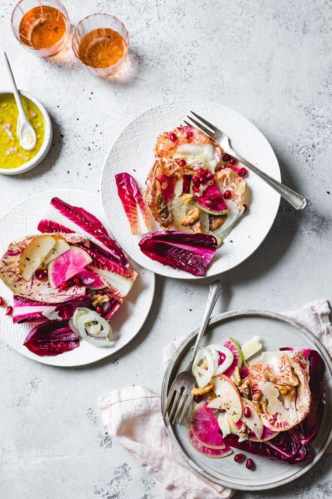 Apple Chicory Salad with Fennel, Walnuts, and Grana Salad Plating, Salad Photography, Salad With Fennel, Chicory Salad, Benefits Of Keto Diet, Bojon Gourmet, Living Aesthetic, Spring Food, Keto Salad