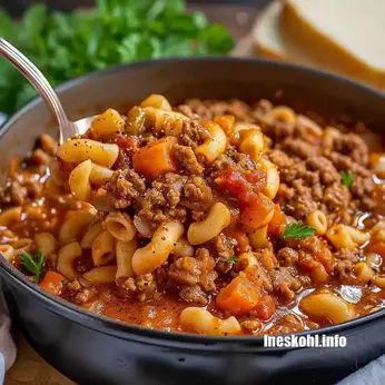 Old Fashioned Goulash | InesKohl Kitchen Best Goulash Recipes, Ineskohl Kitchen, Poor Mans Stew, Beef Macaroni, Old Fashioned Goulash, American Goulash, Goulash Recipe, Appetizer Sandwiches, Skillet Dishes