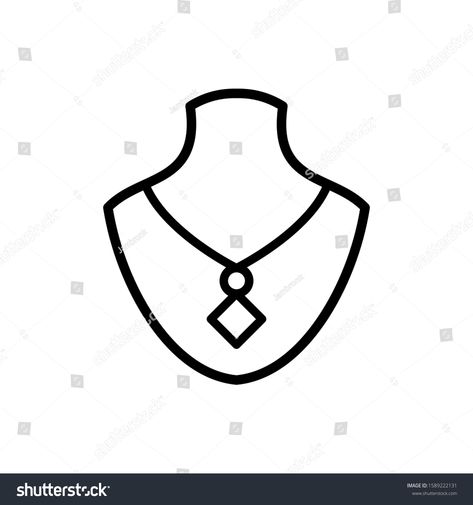 Necklace Icon, Simple Draw, Wedding Website Template, Necklace Simple, Website Templates, Wedding Website, Simple Necklace, Design Template, Stock Vector