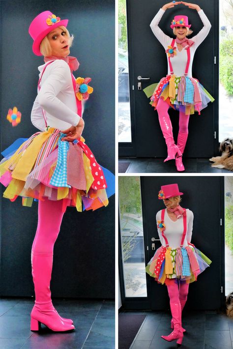 Candy Land Costumes, Cotton Candy Costume, Karneval Diy, Clown Costume Women, Cookie Costume, Diy Carnival, Candy Costumes, Diy Costumes Women, Halloween Kit