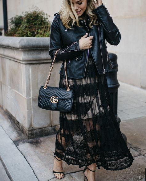 sheer black lace dress, Gucci Marmont black medium bag Gucci Marmont Medium Bag Outfit, Gucci Marmont Bag Outfit Black, Gucci Marmont Bag Outfit, Gucci Marmont Medium, Gucci Bag Outfit, Pink Gucci Bag, Black Bag Outfit, Black Gucci Bag, Gucci Bags Outlet