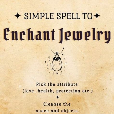 Your Witchy Friend on Instagram: "SPELL OF THE WEEK - how to enchant your jewelry 💍📿🔮 Credit: merkaba-study.com . . . . . . . . . . #enchantments #enchantedrock #enchantment #enchantress #enchanting #enchanted #crystalwitch #solitarywitch #modernwitch #greenwitch #traditionalwitch #eclecticwitch #witchywednesday #witchesoftheworld #witchcommunity #witchsociety #witchmemes #witchaesthetic #witchery #witchlife #witchywoman #witchesofinstagram #witchyvibes #witchythings #witchcraft" Enchanting Jewelry Witchcraft, How To Enchant Objects Witchcraft, Enchanting Jewelry, Enchanted Rock, Enchanted Jewelry, W.i.t.c.h Aesthetic, Eclectic Witch, Modern Witch, Witchy Things