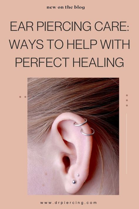 If you are going to get your ears pierced, you have to be ready to commit to cleaning your new piercing every day. It’s a huge responsibility, but if you discipline yourself and diligently follow aftercare instructions, your piercings should heal well and fast. Ear Piercing Healing Remedies, Ear Piercing Care, Discipline Yourself, Cleaning Piercings, New Ear Piercing, Getting Your Ears Pierced, Piercing Care, Double Ear Piercings, Cleaning Your Ears