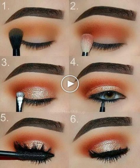 Maquillage: Orange et Or Glam Eye Maquillage Tutoriel étape par étape #ideesdemaquillage #maquillagehacks #hacksdemaquillage #maquillagetutoriel Check more at https://makeupforbeginners.neubeauty.net/2019/11/07/maquillage-orange-et-or-glam-eye-maquillage-tutoriel-etape-par-etape/ Eye Makeup Step By Step, Glam Eye Makeup, Eyeshadow Tutorial For Beginners, Make Up Gold, Applying Eye Makeup, How To Do Makeup, Smink Inspiration, Eye Makeup Steps, Pinterest Makeup