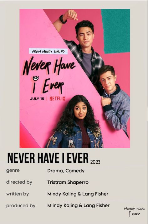 Never Have I Ever Movie Poster, Never Have I Ever Polaroid Poster, Never Have I Ever Poster, Never Have I Ever Aesthetic, Posters Minimalist, Movie Card, Film Posters Minimalist, Mindy Kaling, Poster Aesthetic