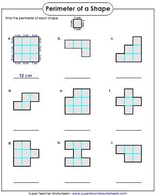 Perimeter Worksheet - 3rd Grade Area And Perimeter Worksheets, Worksheets 3rd Grade, Volume Worksheets, Third Grade Math Worksheets, Area Worksheets, Perimeter Worksheets, 3rd Grade Math Worksheets, Mathematics Worksheets, Geometry Worksheets