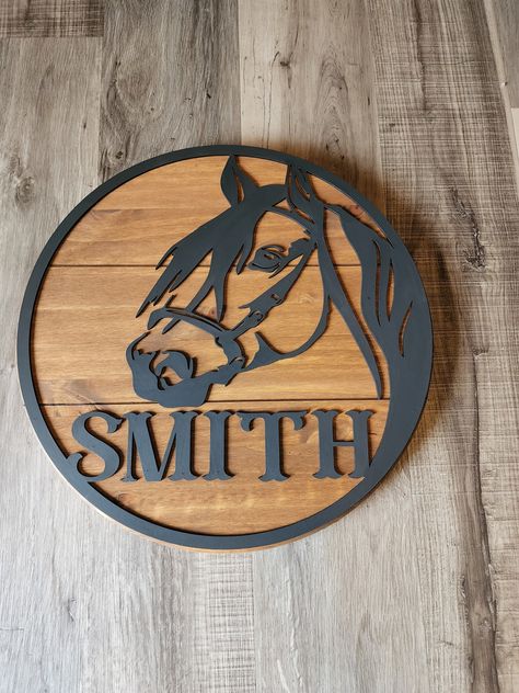 Horse Stall Decorations, Plywood Sign, Horse Stall Sign, Stall Decorations, Horse Wall Decor, Horse Doors, Stall Signs, Horse Stall, Horses Wall Decor