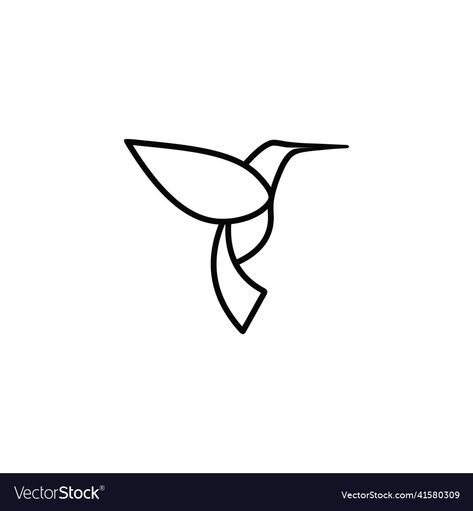 Simple Hummingbird, Hummingbird Logo, Logo Icon Design, Line Logo, Bird Logos, Logo Icon, Logo Designs, Design Vector, Logo Icons