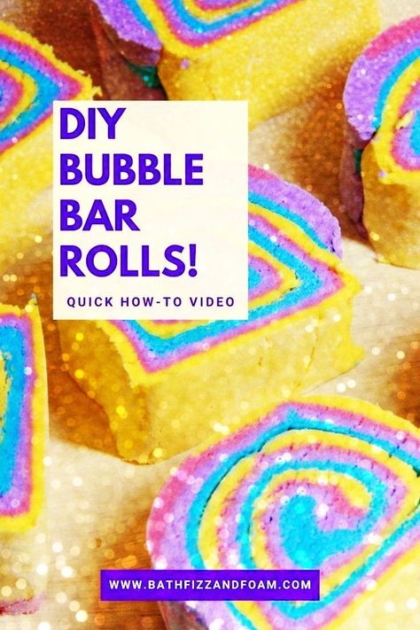 Here is how I make and roll DIY solid bubble bath bars! This is a quick design tutorial video on the Bath Fizz and Foam blog. It's simply about the process, but shows how easy it is to make these awesome bath treats! To get the recipe, grab my book, Fun in the Tub! Or we have a video eClass you can check out in Bath Fizz and Foam's shop! Click through to visit the blog and check it out! Diy Bubble Bar, Bubble Bar Recipe, How To Make Bubbles, Solid Bubble Bath, Homemade Bubbles, Bubble Bar, Bath Fizz, Bath Bomb Recipes, Bubble Bars