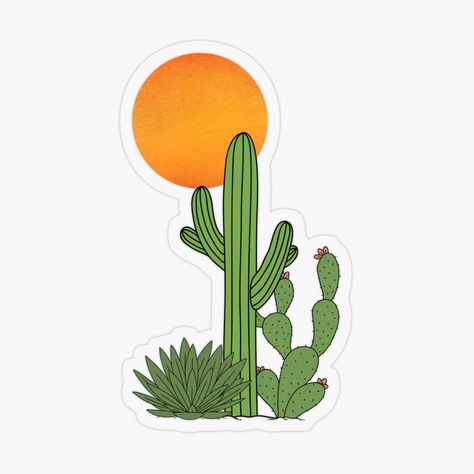 Cactus Stickers, Plastic Stickers, Orange Aesthetic, Decorate Notebook, Coloring Stickers, Aesthetic Stickers, Pet Bandana, Eye Catching Colors, Sticker Design