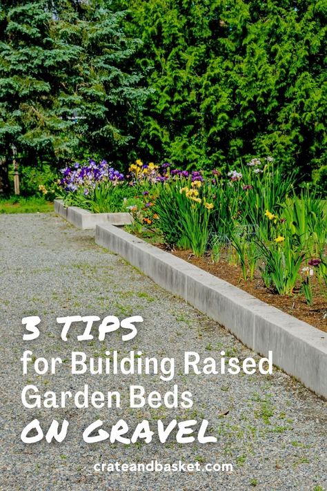 Gravel Raised Bed Garden, Brick Raised Beds, Build A Raised Garden Bed, Wall Building, Building Raised Beds, Building Raised Garden Beds, Slate Wall, Raised Flower Beds, Raised Bed Gardening