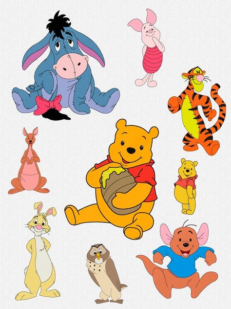 Machine Embroidery Bear Winnie the Pooh Design Digitized Embroidery files Disney Cartoon Instant Dow Pooh Bear Characters, Winnie The Pooh Blanket, Disney Sleeve, Disney Baby Shower, Pes Embroidery, Cute Winnie The Pooh, Disney Etsy, Owl Design, Machine Embroidery Patterns