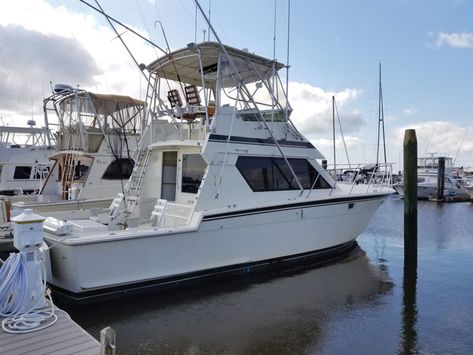 Hatteras 41 Convertible. For TJ Karbowski, it was all about the fishing—the camaraderie, the excitement of the chase, the joy of being on the water with a good boat under him. Sport Fishing Boats, The Joy Of Being, Detroit Diesel, Shark Fishing, Best Boats, Bigger Boat, Charter Boat, The Chase, Engine Rebuild