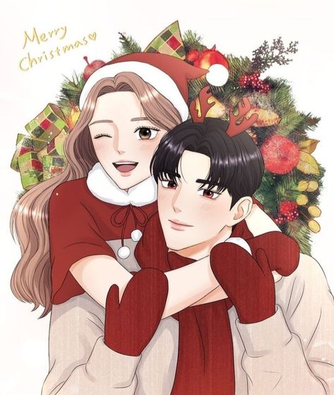 Webtoon Christmas, Christmas Manhwa, Manhwa Cover, Writing Stories, Christmas Special, Anime Guys, Merry Christmas, Romance, Fan Art