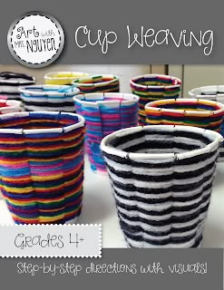 Cup Weaving 2.0 (4th) - Art with Mrs. Nguyen Cup Weaving, Cup Template, Video Project, 4th Grade Art, Science Lesson, Art Camp, Elementary Art Projects, Art Lessons Elementary, School Art Projects