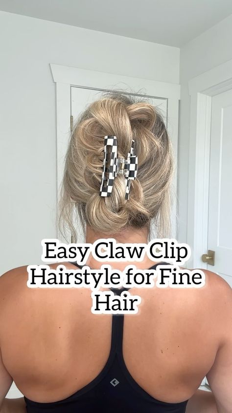 Lainey Ostrom | True story 😄I was trying to do a different hairstyle and did this one instead. I love how it turned out. Such a pretty boho, summer updo… | Instagram Quick Updos For Long Hair, Easy Claw Clip Hairstyles, Summer Updo, Fine Hair Updo, Long Fine Hair, Clip Hairstyle, I Had A Dream, Easy Updo, Easy Updo Hairstyles