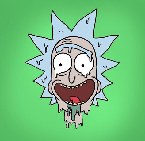 Rick and Morty Rick From Rick And Morty Painting, Rick And North Painting, Rick And Morty Portal Drawing, Rick And Morty Draw Trippy, Melting Drawing Ideas, Trippy Rick And Morty Painting Ideas, Rick And Morty Painting Ideas, Rick Paintings, Rick And Morty Drawings