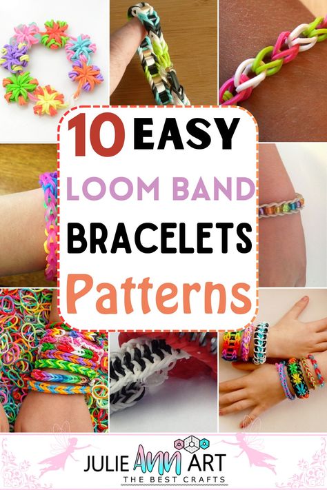 Basic Rainbow Loom Bracelet, How To Use Rainbow Loom Board, How To Make Rubberband Bracelets, Happy Loom Bracelet, Rainbow Loom Bracelets Easy Without Loom, Rubberband Loom Patterns, Loom Keychain Rubber Bands, Happy Loom Bracelet Patterns, Simple Rainbow Loom Bracelets