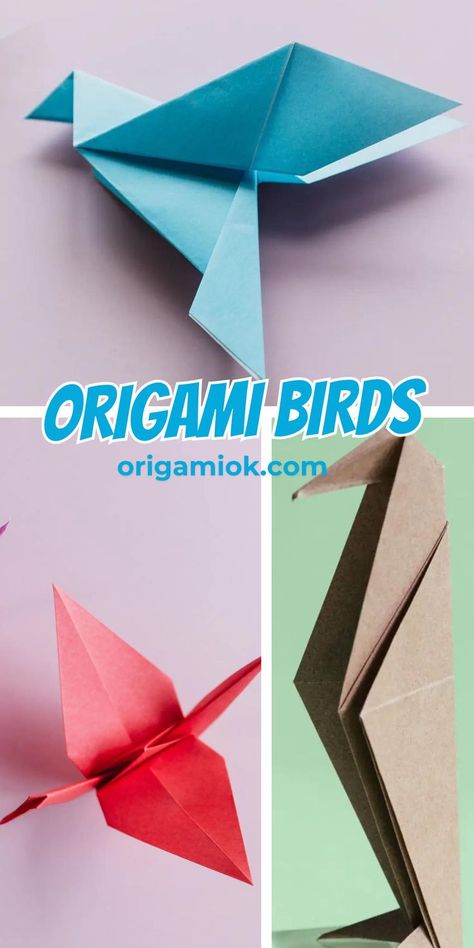 In many cultures, birds are seen as symbols of freedom, hope, and transcendence, and these qualities are often reflected in the art of origami. Origami birds always have a special place also because of their elegance, symbolism and lovely shape. We love the basic origami crane because it embody peace and longevity, but also enjoy the process of making a playful flapping bird that can move its wings. Diy Paper Birds, Flapping Bird, Basic Origami, Bird Ideas, Origami Birds, Origami Diagrams, Origami Bird, Symbols Of Freedom, Enjoy The Process