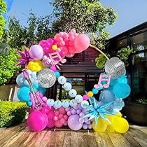 80s Disco Party, Rock And Roll Party Decorations, Disco Ball Balloons, Flower Wall Decor Diy, Balloon Decorations Diy Tutorials, Ball Balloons, Prom Decorations, Music Theme Birthday, Purple Balloon