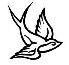 Sparrow Tattoo Design, Swallow Tattoo Design, Swallow Bird Tattoos, Simple Bird Tattoo, Bird Outline, Tattoo Bird, Sparrow Tattoo, Small Bird Tattoo, Swallow Tattoo