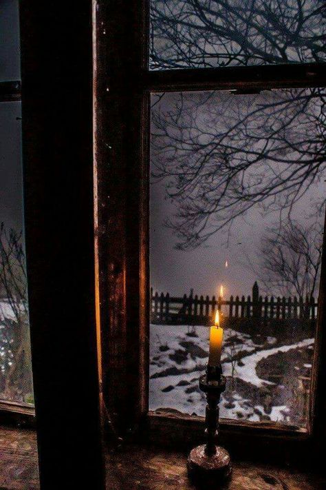 Farmhouse Candles, Winter Szenen, Looking Out The Window, Airbrush Art, Winter Beauty, Window View, Winter Wonder, Through The Window, Winter Night