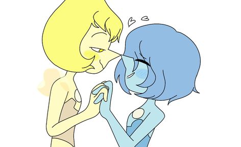 Blue Pearl And Yellow Pearl, Blue Pearl X Yellow Pearl, Bellow Pearl, Yellow Pearl, Steven Universe Fanart, Blue Pearl, Cute Friends, Steven Universe, Blue Yellow