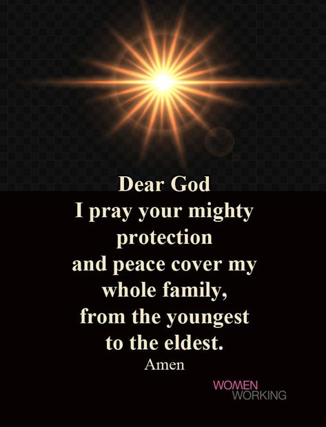 I Pray Your Mighty Protection And Peace Cover My Whole Family Pictures, Photos, and Images for Facebook, Tumblr, Pinterest, and Twitter Peace And Love Quotes, Prayer For Work, Protection Quotes, Life Quotes Family, Compare Yourself To Others, Family Peace, Together Quotes, Silence Quotes, Pray For Peace