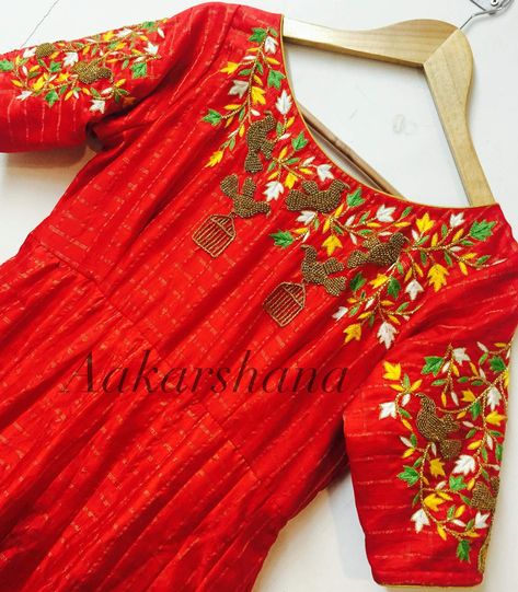 Computer Work For Long Frocks, Computer Embroidery Long Frocks, Computer Embroidery Design Kurtis, Embroidery Frocks, Dress Necks, Long Frok, Ladies Frock Design, Anarkali Design, Trendy Kurtis