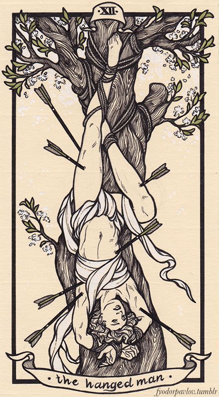 Fyodor Pavlov, Tarot Cards Art Illustration, Kartu Tarot, Hanged Man Tarot, Tarot Card Tattoo, Tarot Tattoo, Hanged Man, Major Arcana Cards, The Hanged Man