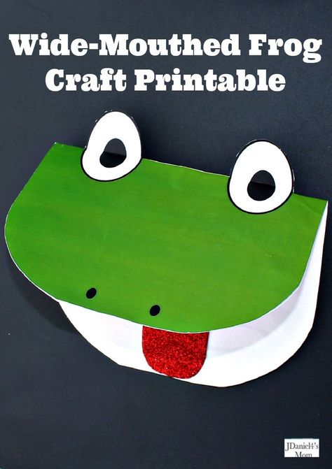 Wide-Mouthed Frog Craft Printables Reptile Crafts, Frog Craft, Frog Activities, Craft Printables, Free Printable Crafts, Frog Theme, Frog Crafts, Preschool Craft, School Songs